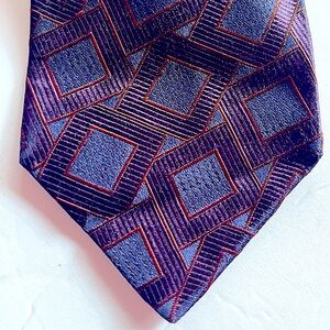 Versace Textured Geometric Silk Tie - Italy